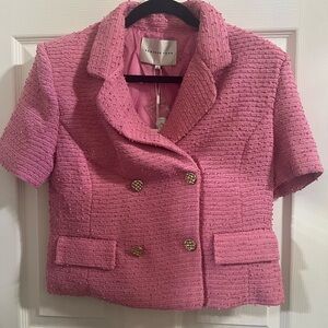 Endless Rose Textured Pink Blazer